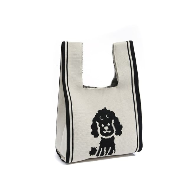 Bag Jacquard Knit Dog Tote