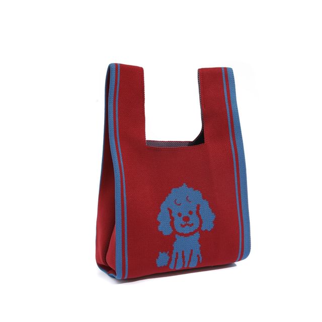 Bag Jacquard Knit Dog Tote