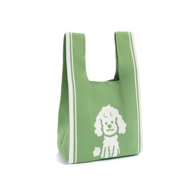 Bag Jacquard Knit Dog Tote