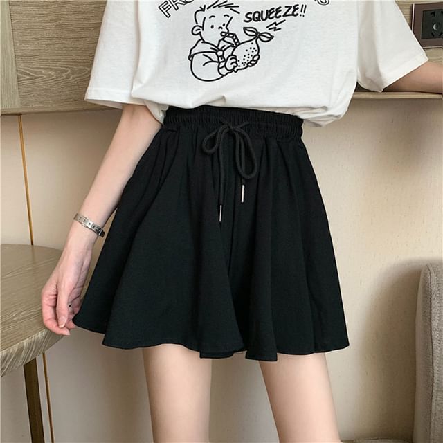 Shorts Drawstring Plain Waist