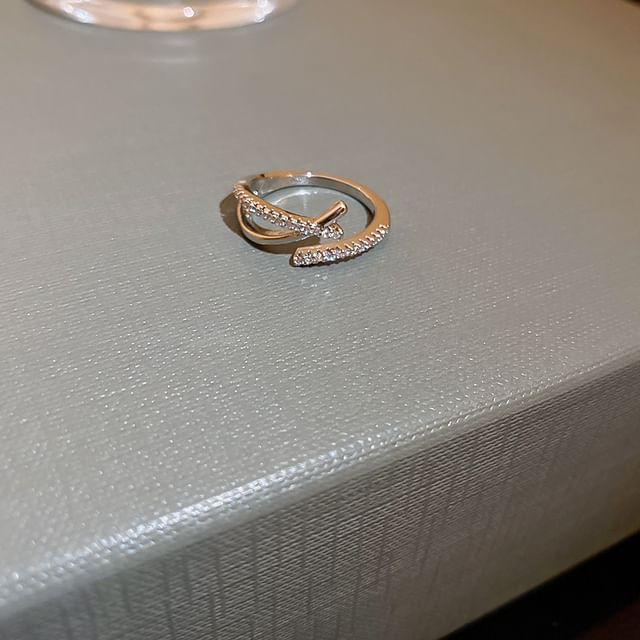 (Various Alloy Rhinestone Ring Open Designs)