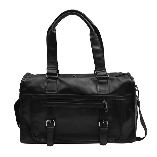 Plain Bag Faux Carryall Leather