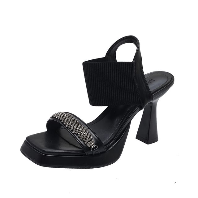 Sandals Heel Rhinestone Wedge