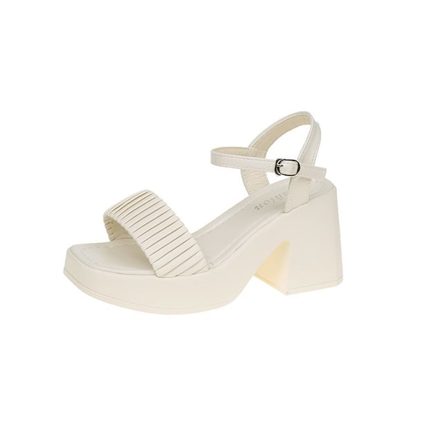 Toe Sandals Square Heel Block