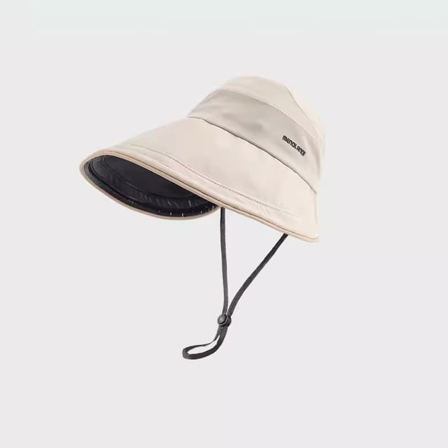 Sun Embroidered Hat Top Lettering Open