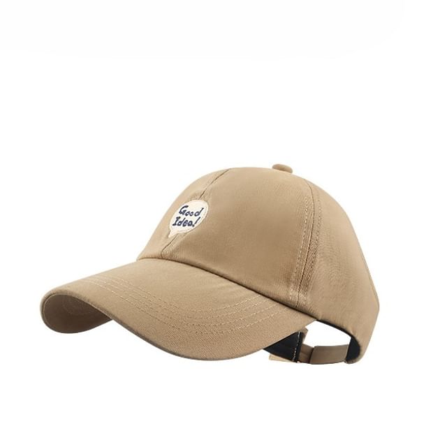 Baseball Lettering Cap Top Open Embroidered