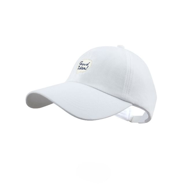 Baseball Lettering Cap Top Open Embroidered