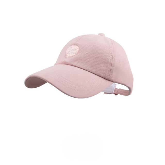 Baseball Lettering Cap Top Open Embroidered