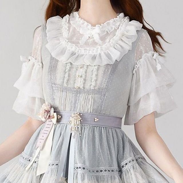 Elbow Sleeve Ruffle Floral Blouse