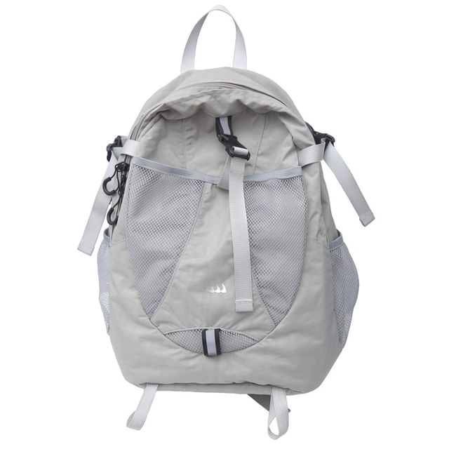 Backpack Star Panel Mesh Print Multi-Pocket