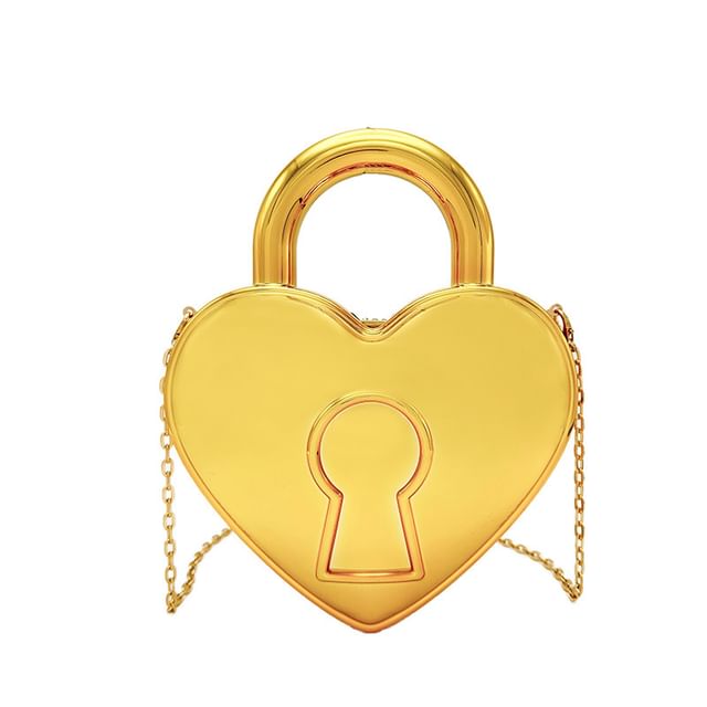 Chain Strap Heart Crossbody Bag