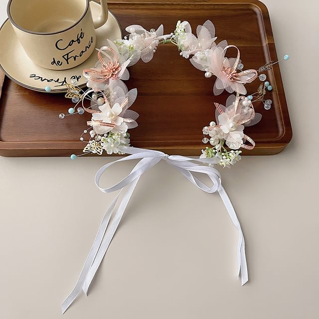 / Bracelet Mesh Floral Headband