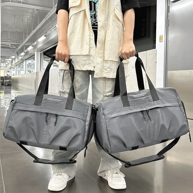 Lettering Duffel Nylon Bag