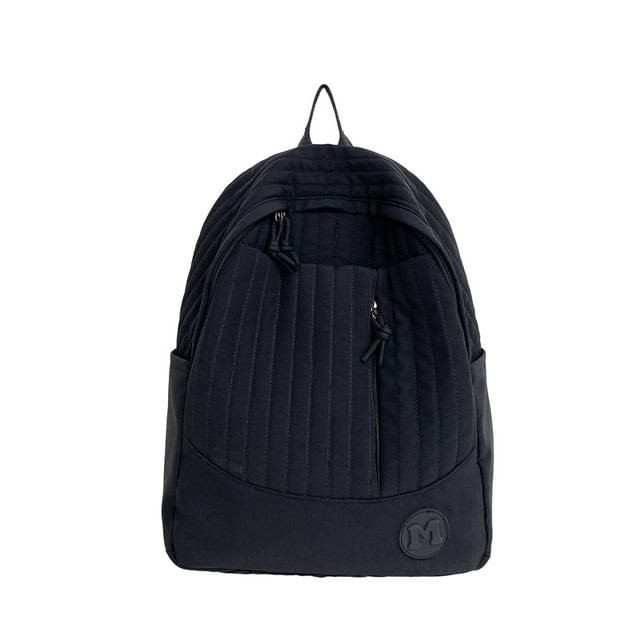 Plain Backpack Quilted Laptop