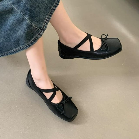 Square Toe Balletcore Flats