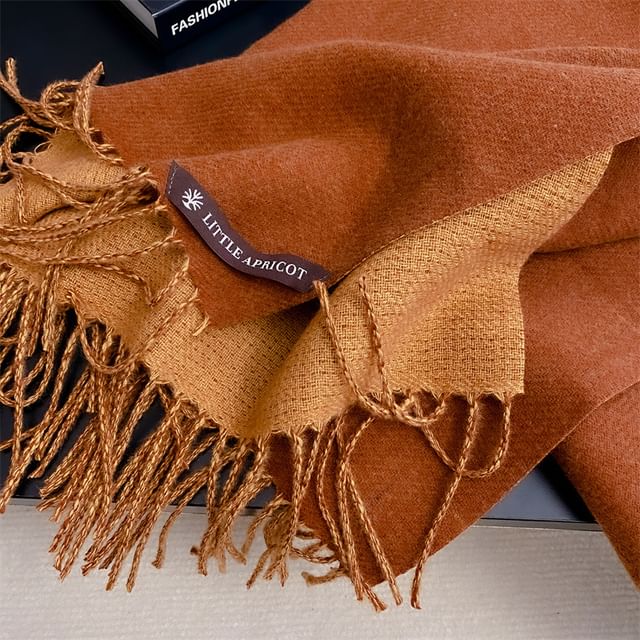 Two Tone Fringed Scarf