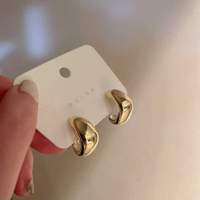 (Various Geometric Alloy / Shell Designs) Earring Pearl Faux