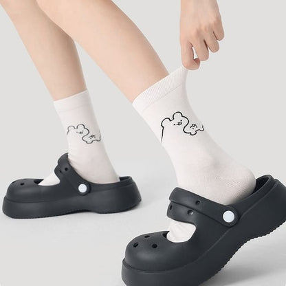 Couple Matching Cartoon Patterned Short Socks