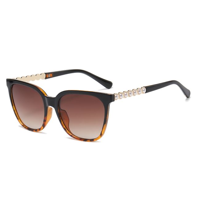 Square Sunglasses Faux Pearl