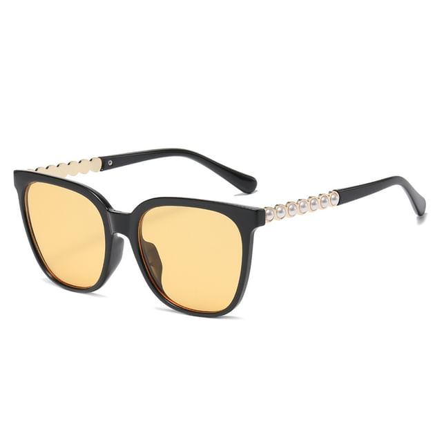 Square Sunglasses Faux Pearl