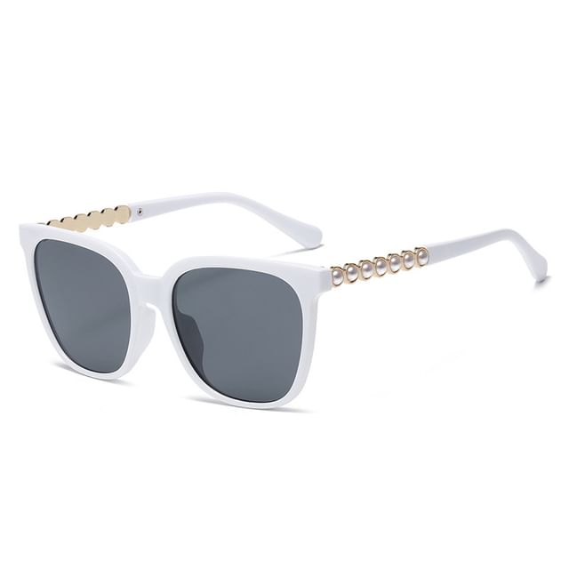 Square Sunglasses Faux Pearl