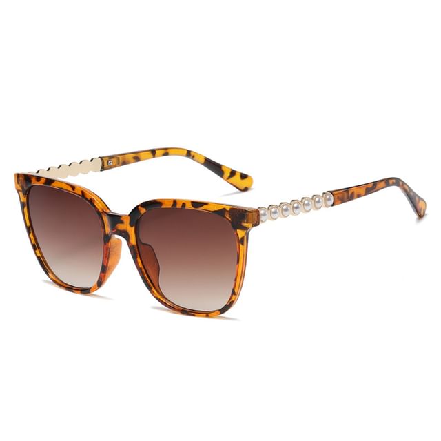 Square Sunglasses Faux Pearl