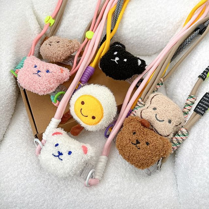 Cartoon  Plush Clip On Phone Lanyard