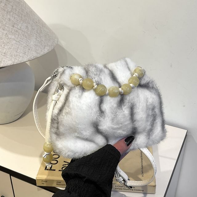 Crossbody Fluffy Bag Beaded
