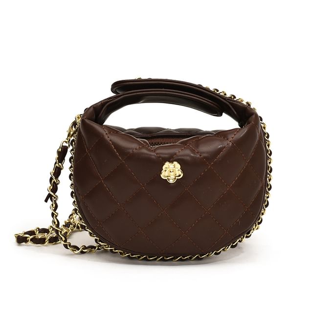 Bag Strap Chain Leather Crossbody Quilted Faux