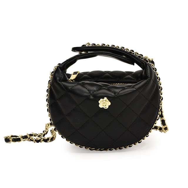Bag Strap Chain Leather Crossbody Quilted Faux