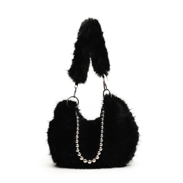 Bag Shoulder Fluffy Beaded