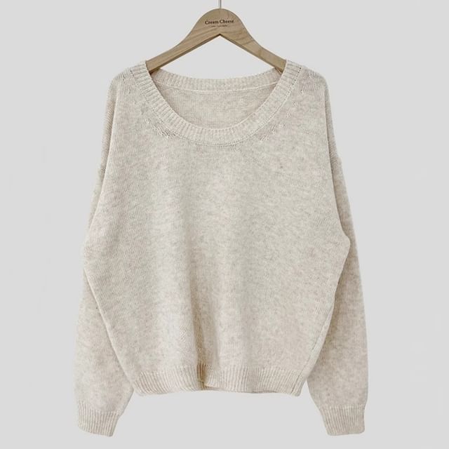 Round Neck Plain Sweater