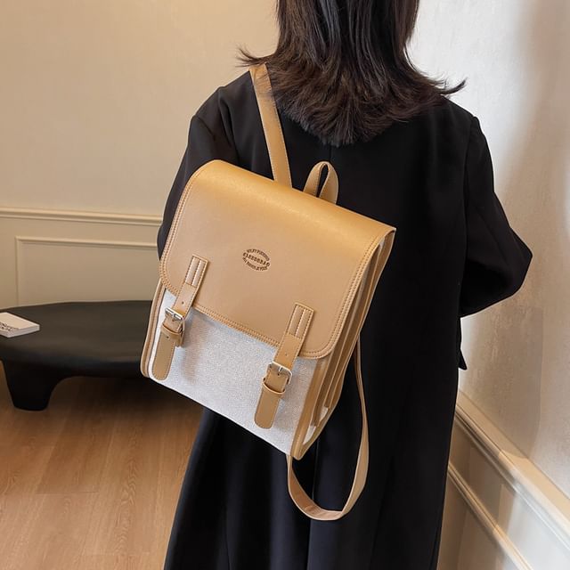 Backpack Buckled Flap Tone Two