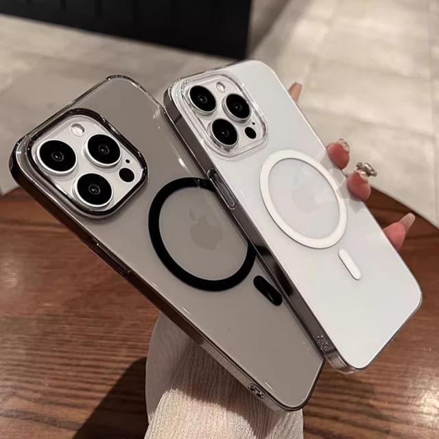 (Compatible Magnetic with Phone Transparent MagSafe) Case