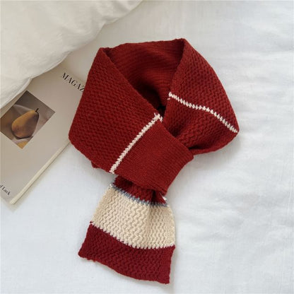 Two-Tone Knit Scarf