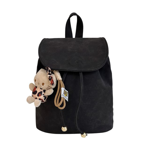 Backpack Suede Flap Faux