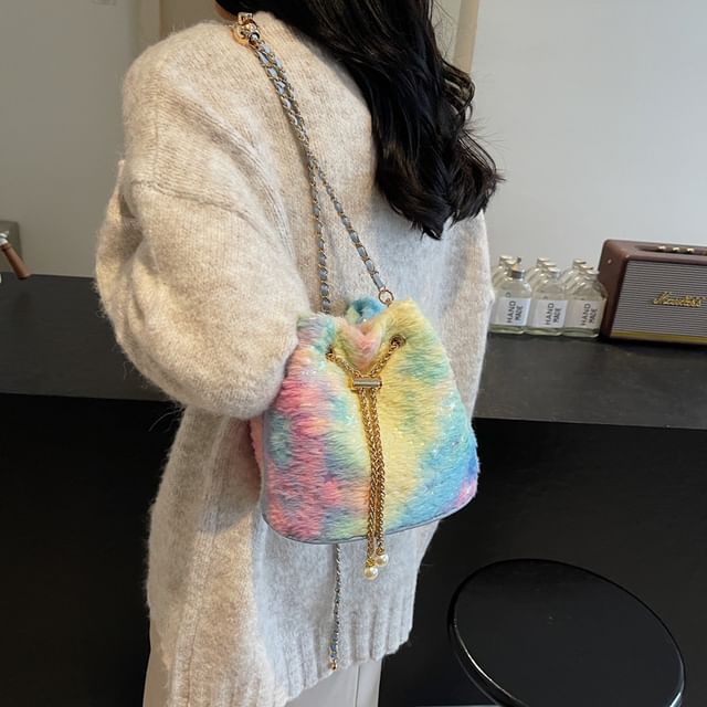 Star Chain Bucket Gradient Bag Print Strap