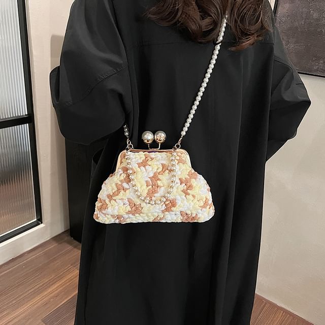 Pearl Patterned Faux Bag Crossbody