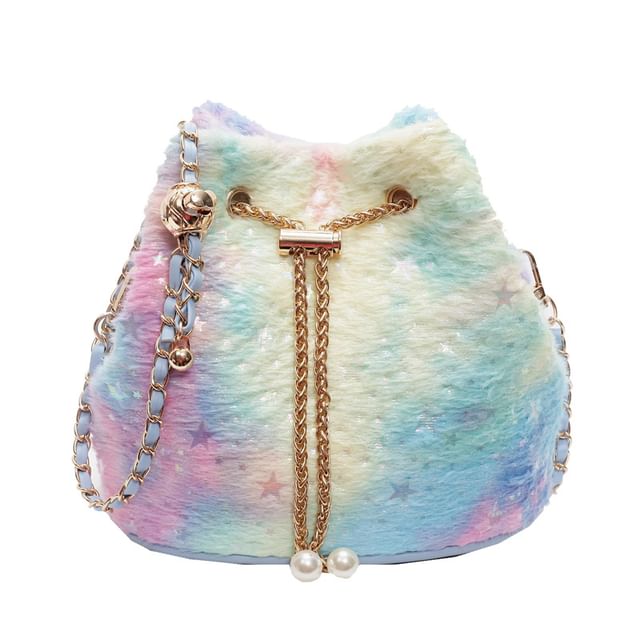 Star Chain Bucket Gradient Bag Print Strap