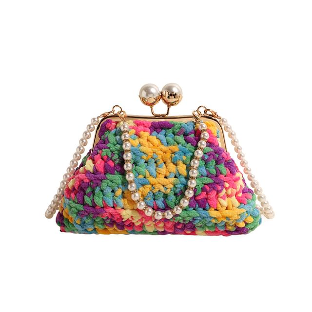 Pearl Patterned Faux Bag Crossbody