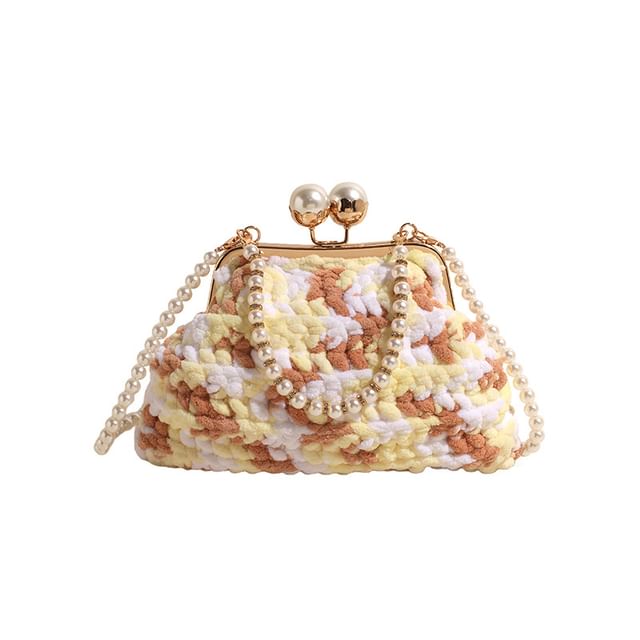 Pearl Patterned Faux Bag Crossbody
