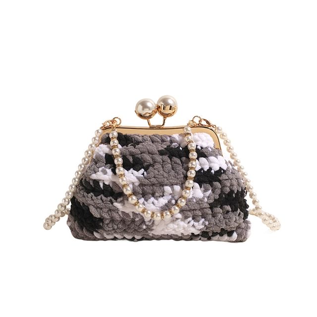 Pearl Patterned Faux Bag Crossbody