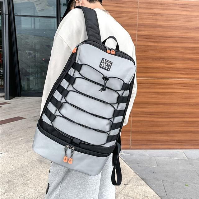 Lettering Backpack Applique Laptop