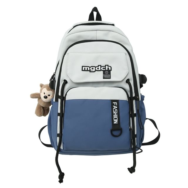 Laptop Nylon / Tote Lettering Charm Print Bag Backpack Set Tone Two