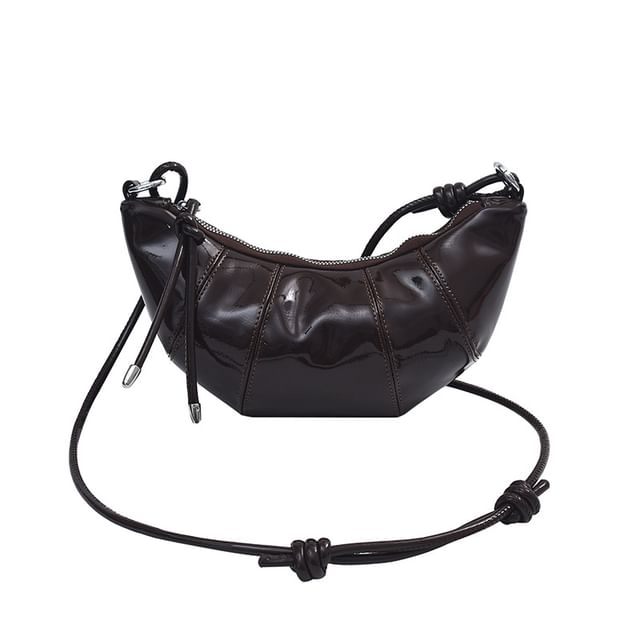 Crossbody Bag Plain Leather Faux