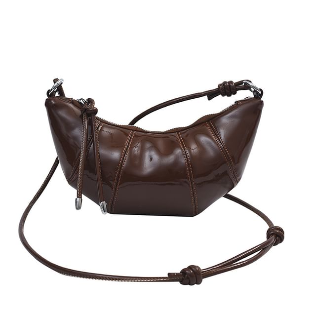 Crossbody Bag Plain Leather Faux