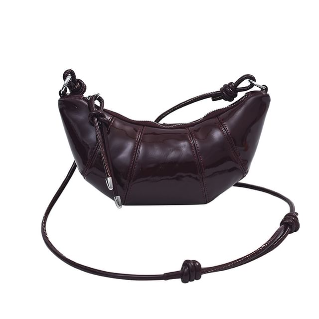 Crossbody Bag Plain Leather Faux