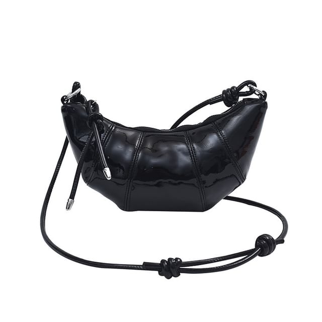 Crossbody Bag Plain Leather Faux