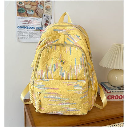 Patterned Nylon Backpack