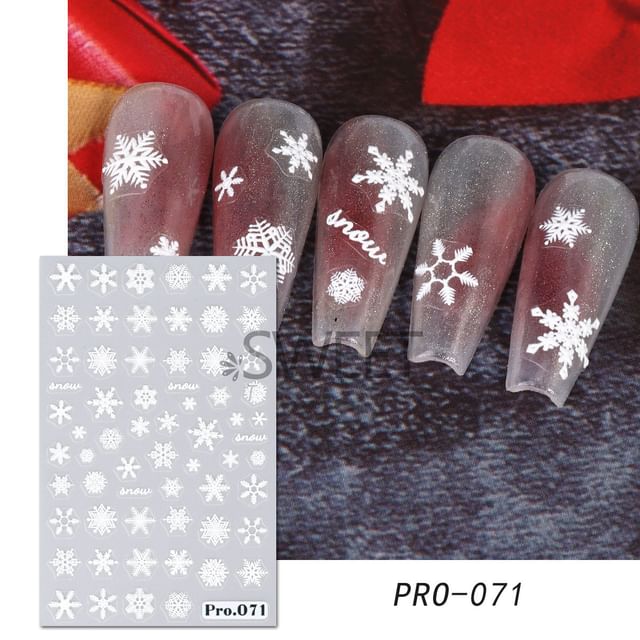 Snowflake Nail Art Stickers (Various Designs)